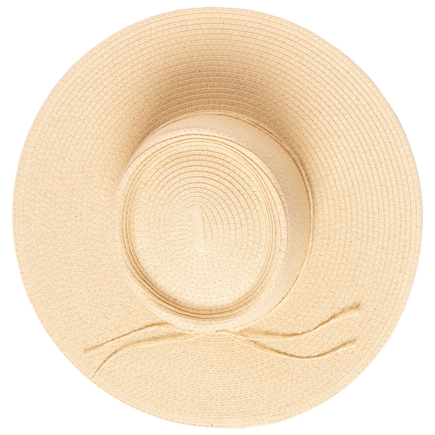Women's large brim oval crown boater