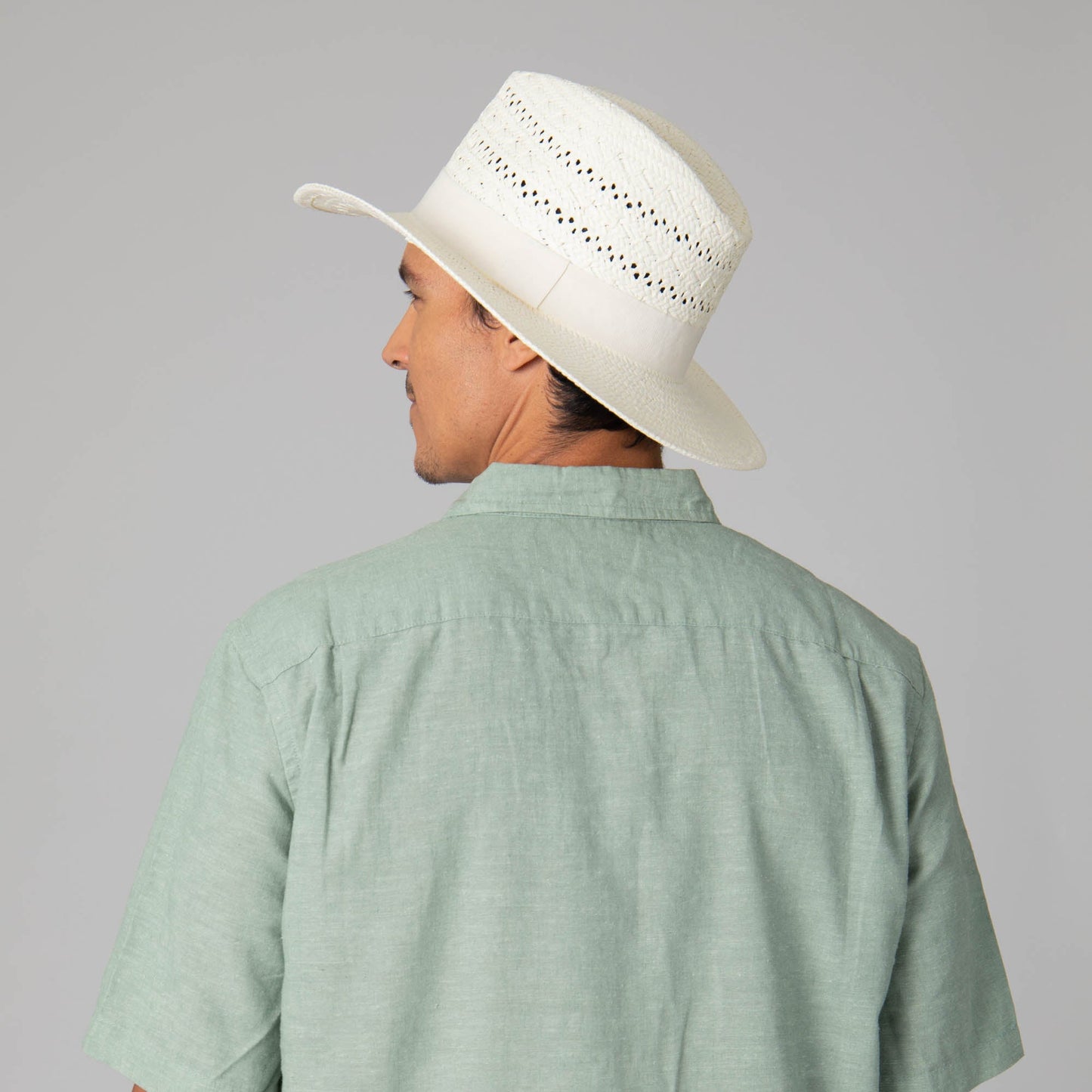Mens Paperbraid Ivory Fedora