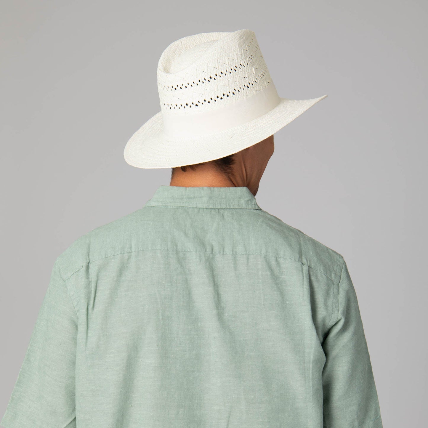 Mens Paperbraid Ivory Fedora