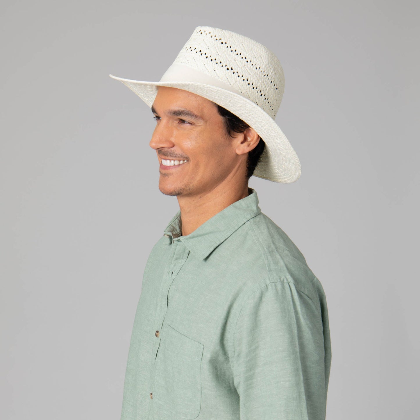 Mens Paperbraid Ivory Fedora