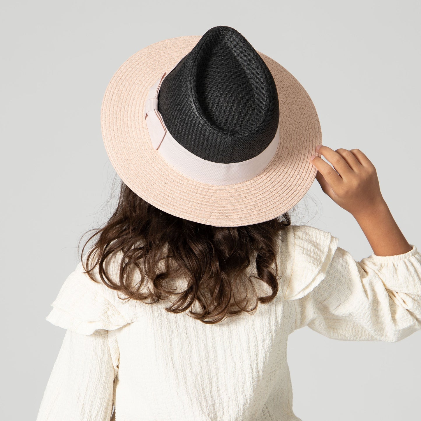Kid Paper Color Blocked Fedora