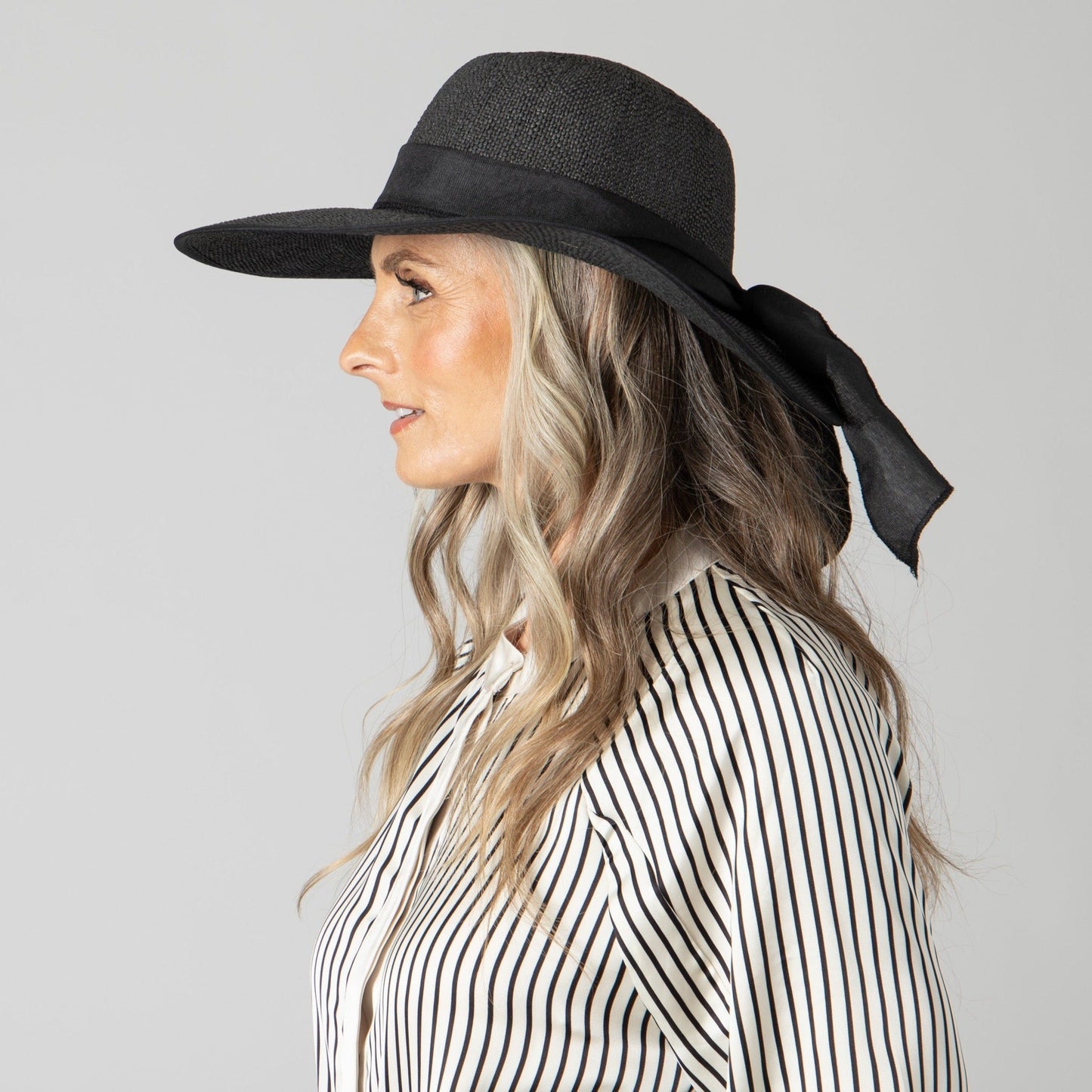 Women's Woven Paper Face Saver w/ Scarf Tie