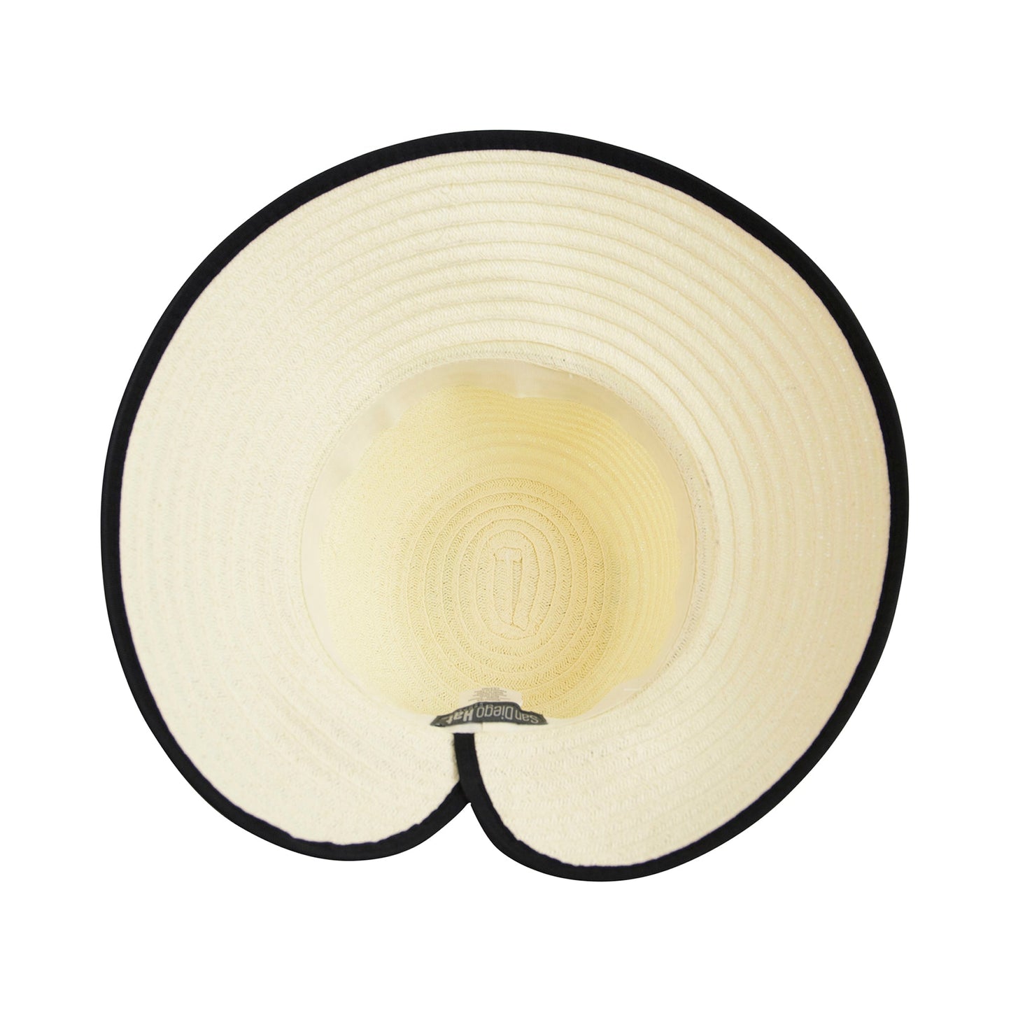 Women's Contrasting Edged Sun Brim Hat with Back Bow