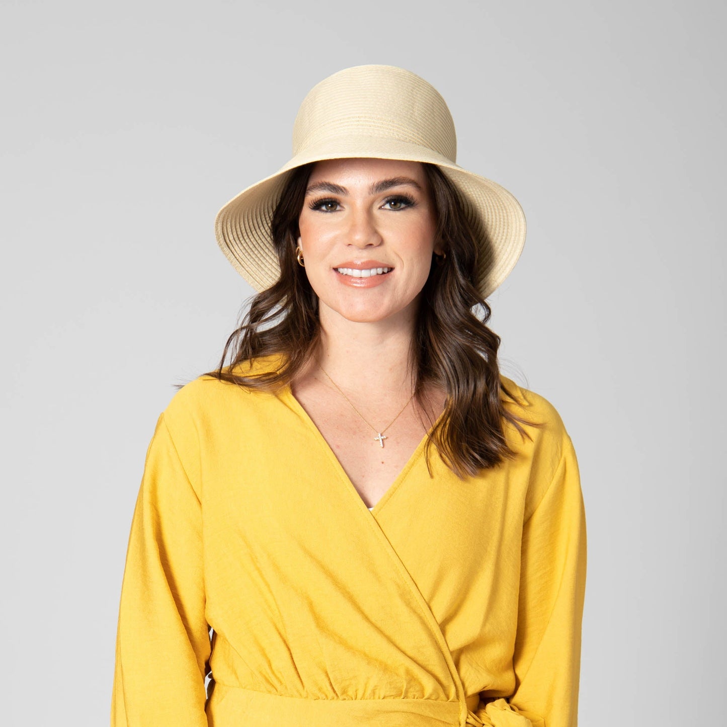 Women's Ribbon & Braided Bucket Hat