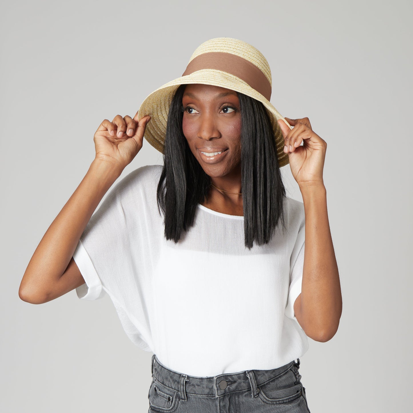 Women's Paperbraid Cloche W/ Grosgrain Band
