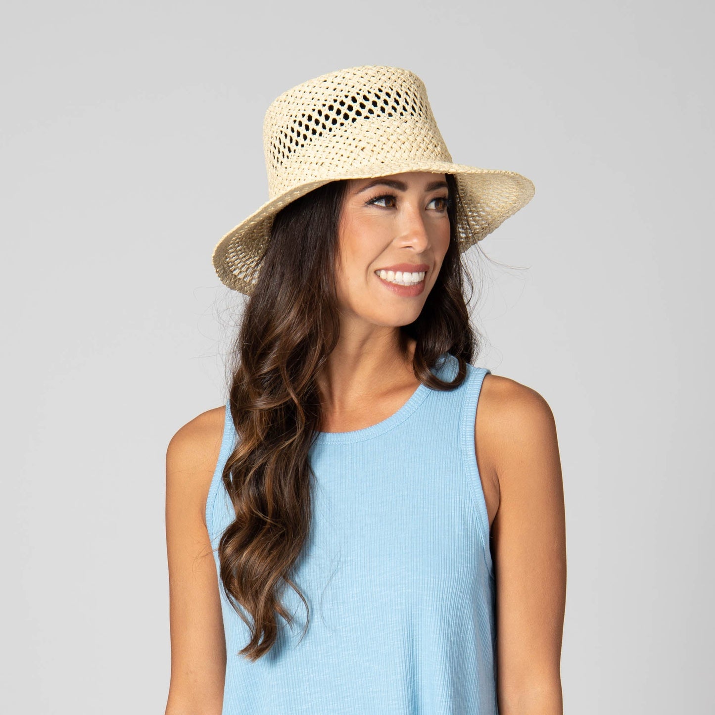 In the Clouds - Woven Paper Bucket Hat with Ventilation