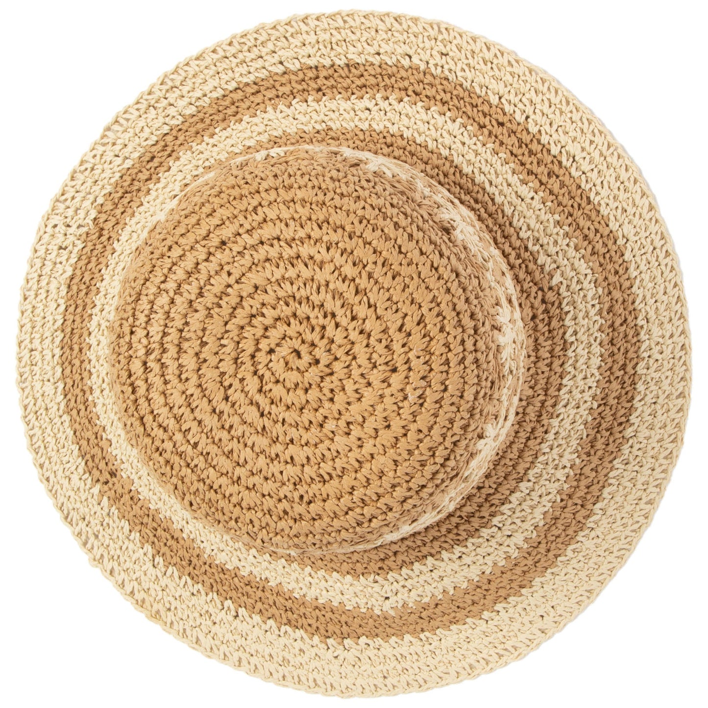 Women's Striped & Floral Crochet Bucket Hat
