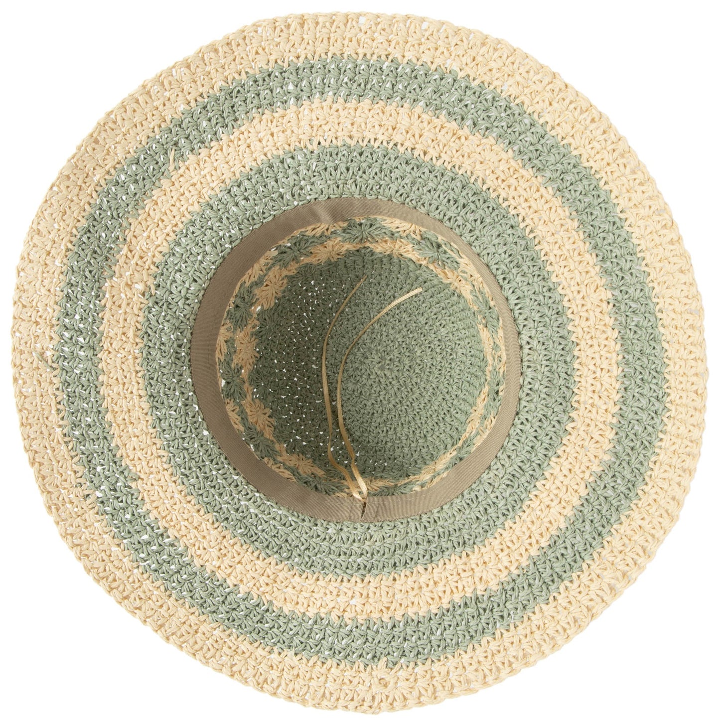 Women's Striped & Floral Crochet Bucket Hat