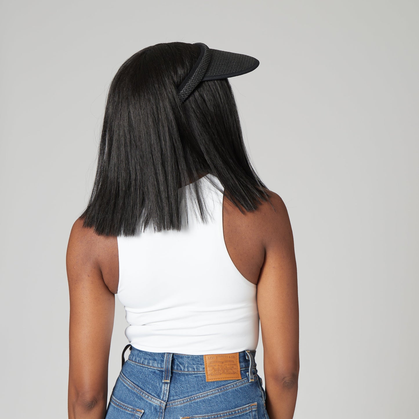 Women's Woven Paper Clip On Visor