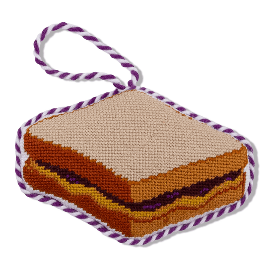 Needlepoint Icon Ornament - PB & J