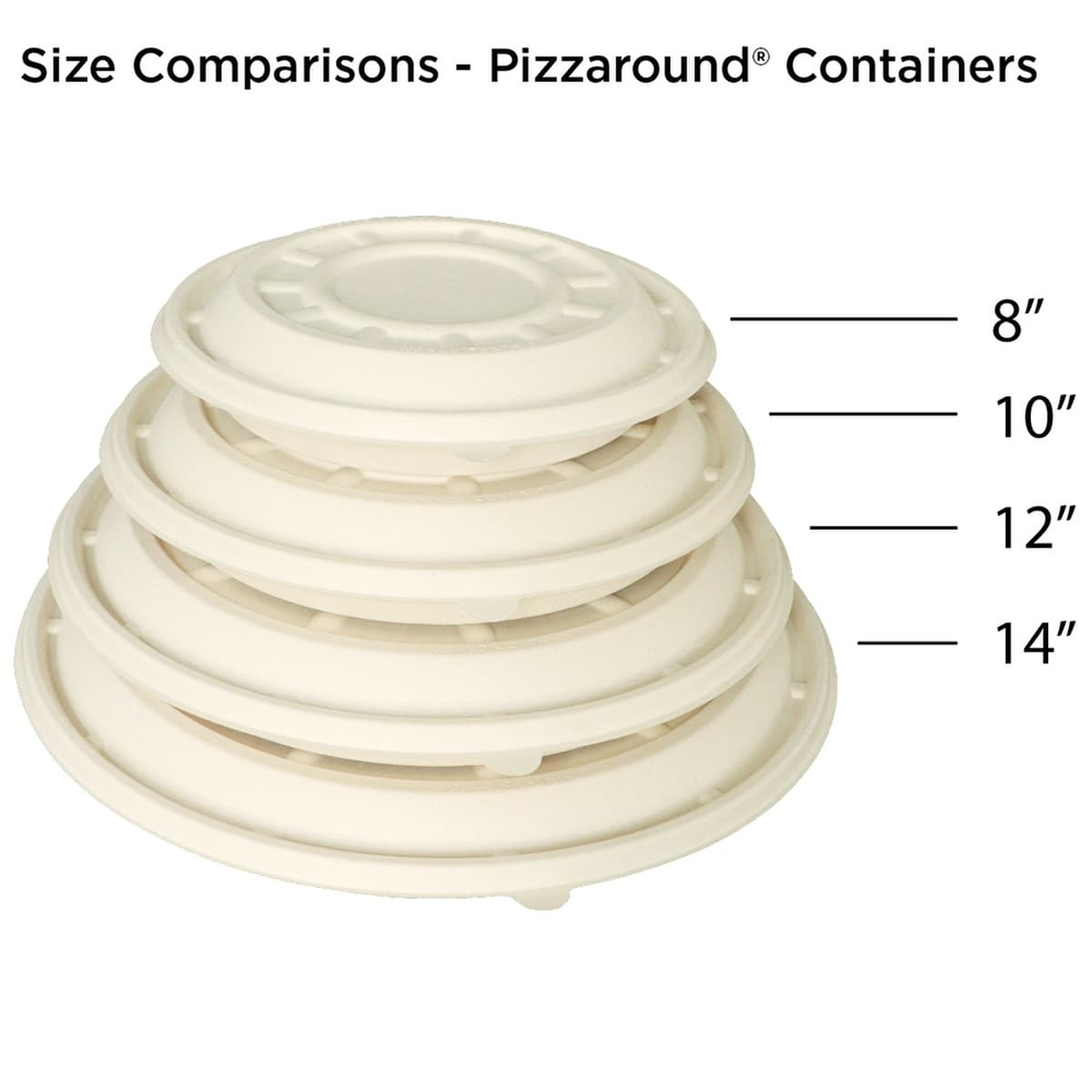 World Centric 8" PizzaRound Tray - Lid sold separately (QTY:200)