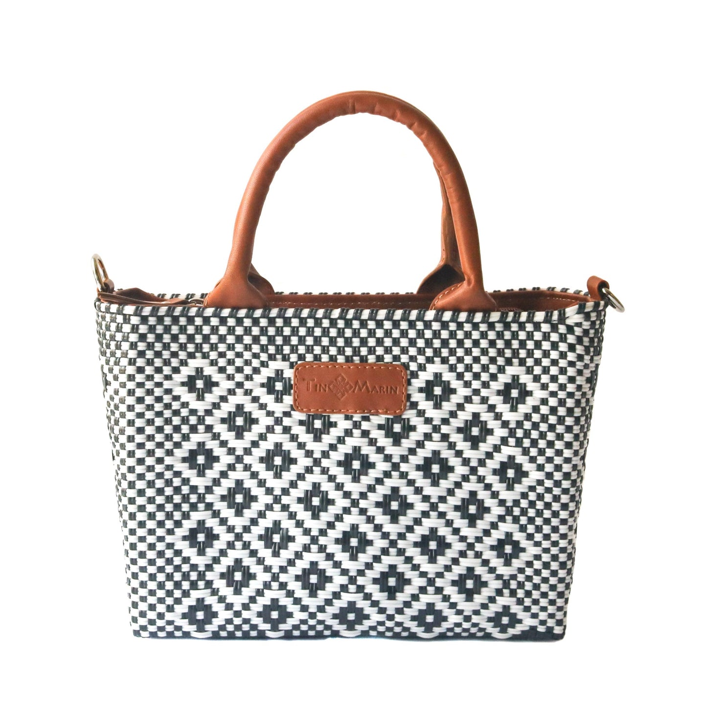 Panda Small Woven Crossbody Bag