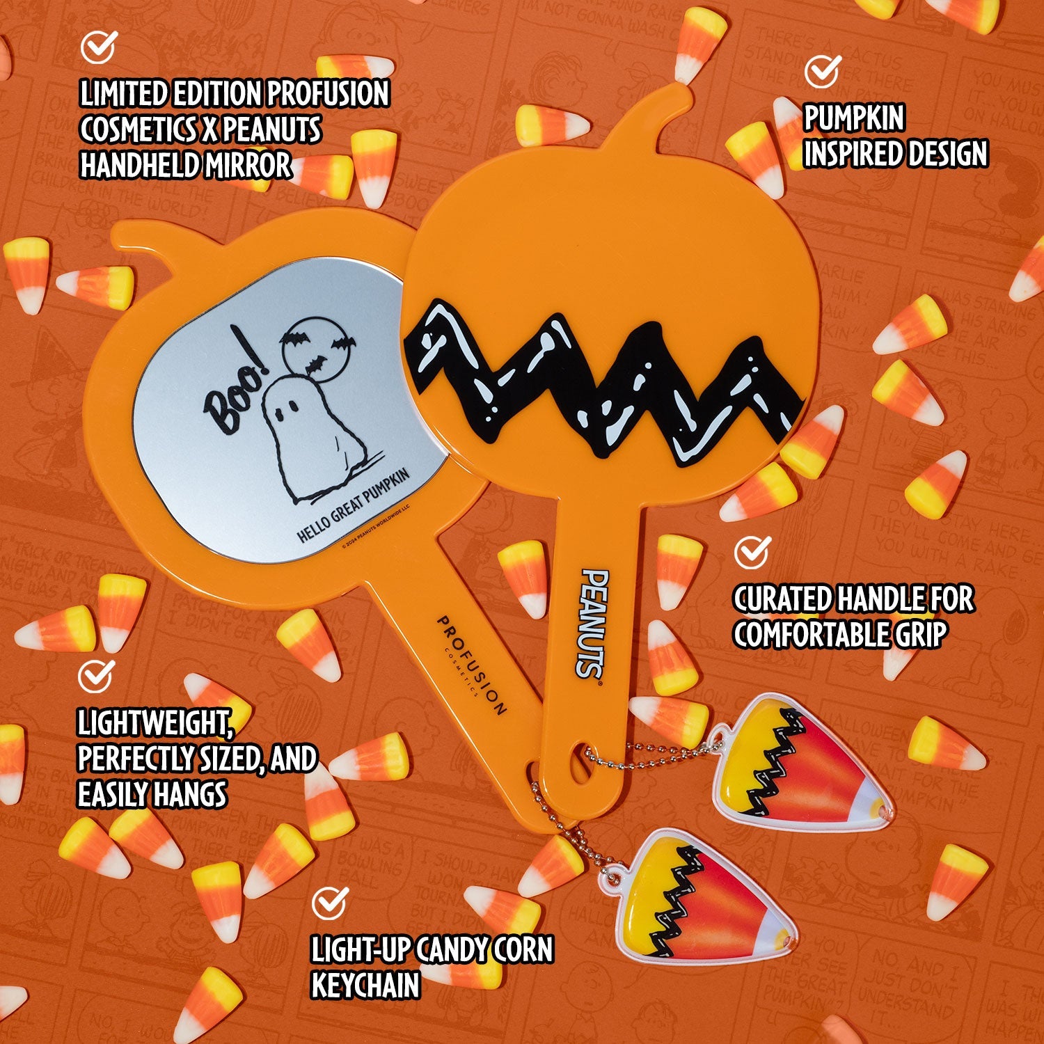 Peanuts Halloween| Hello Great Pumpkin Handheld Mirror - Osadia Concept Store