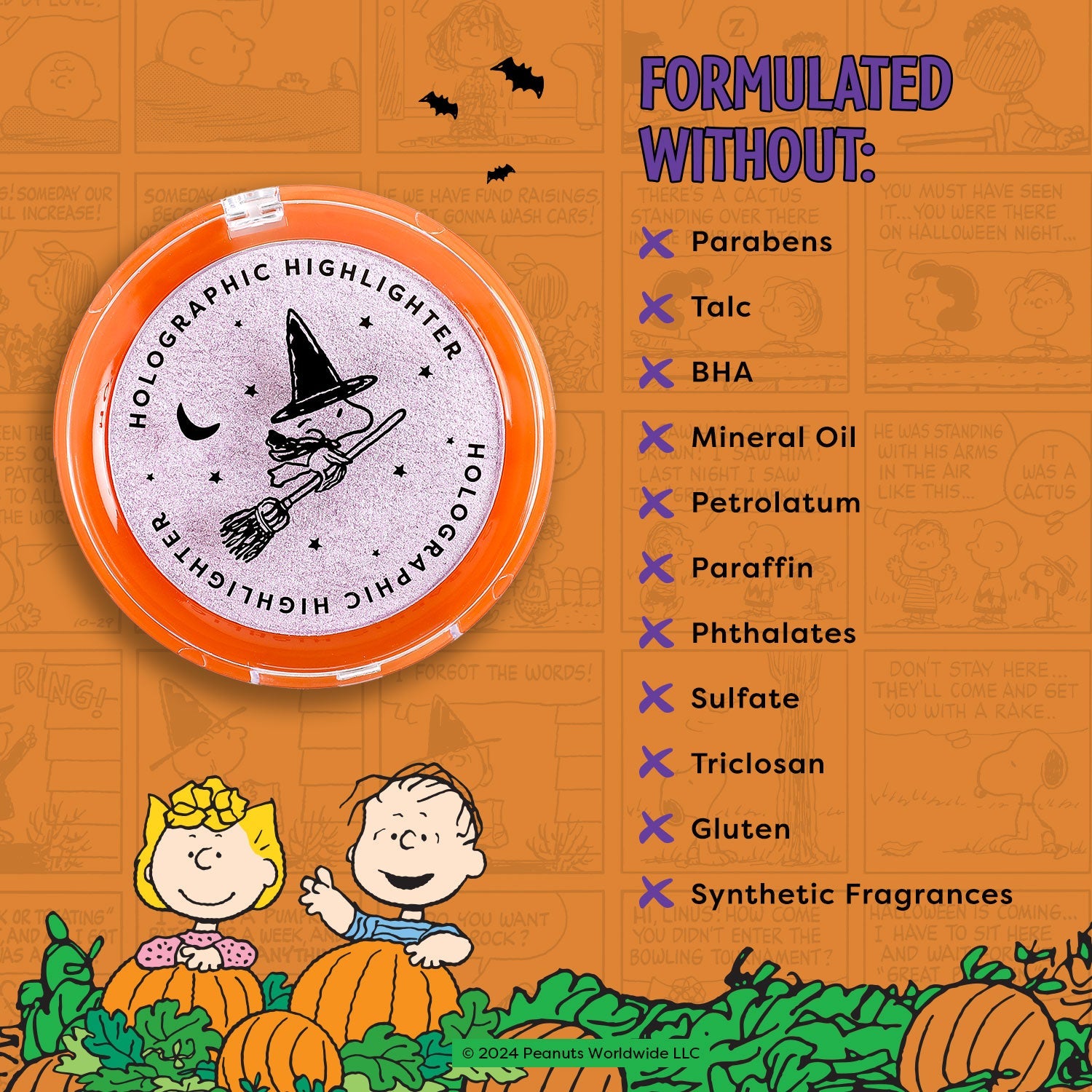 Peanuts Halloween | Spooktacular Glow Holographic Highlighter - Osadia Concept Store