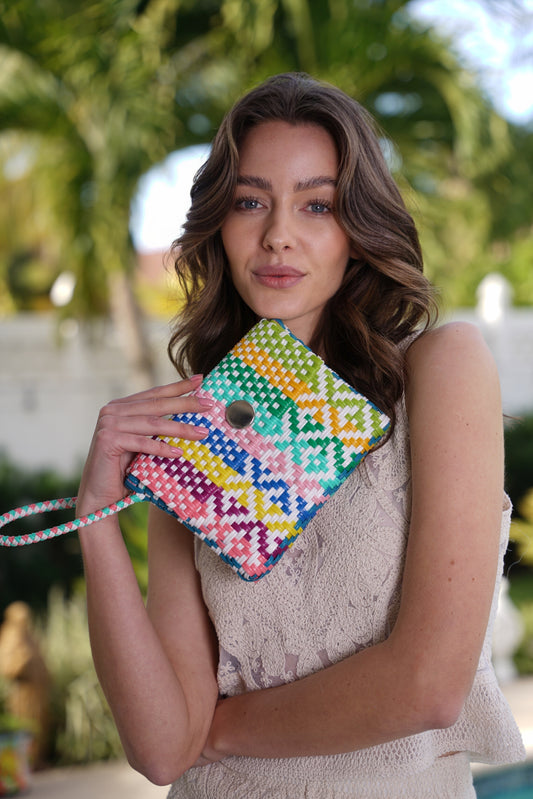 Handwoven Recycled Plastic Wristlet