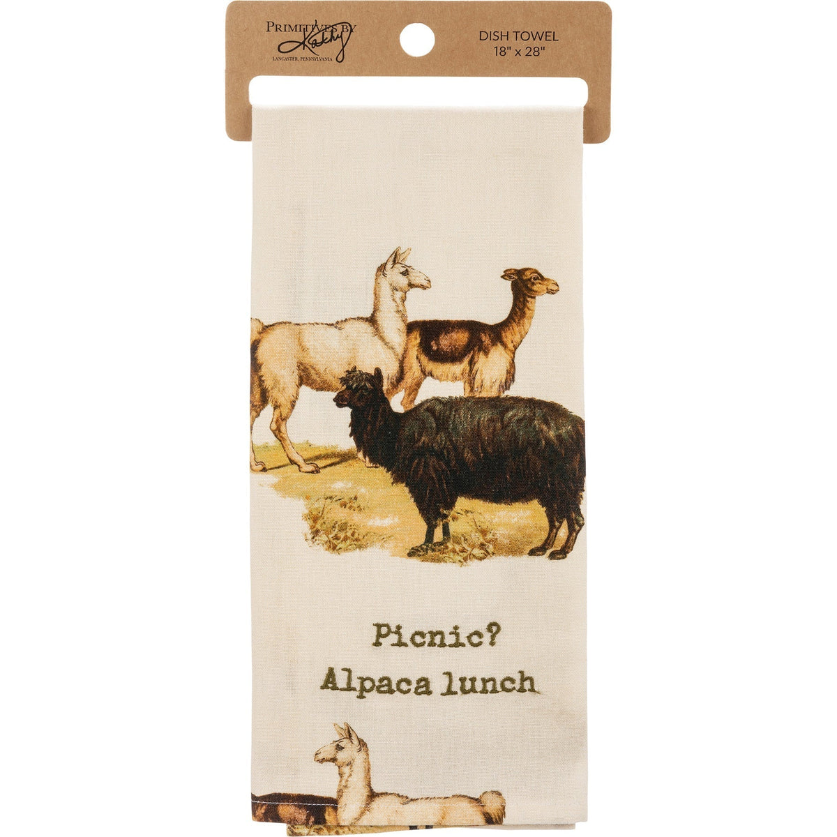 Picnic? Alpaca Our Lunch Dish Cloth Towel | 8" x 28"