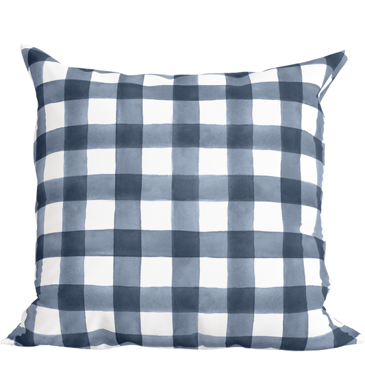 PbP Classic Navy Check Pillow