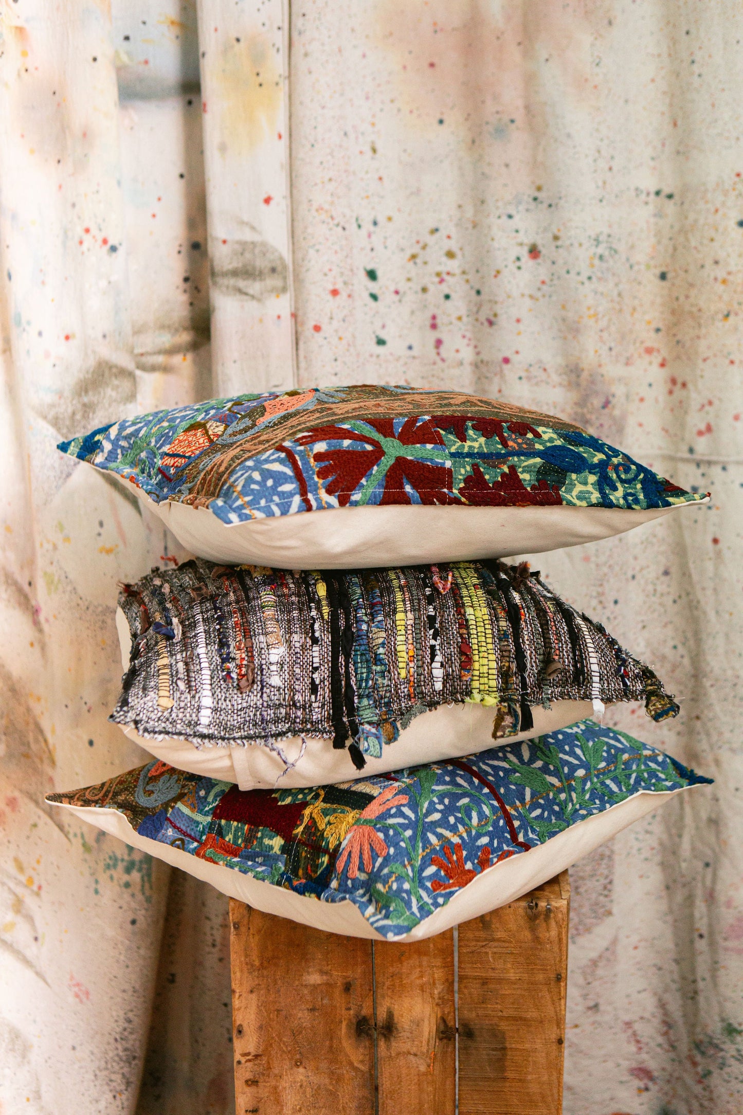 Studio-Handwoven Artisan Pillow Cover