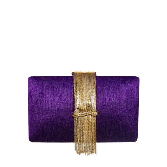 Plum Fringe Clutch - Osadia Concept Store
