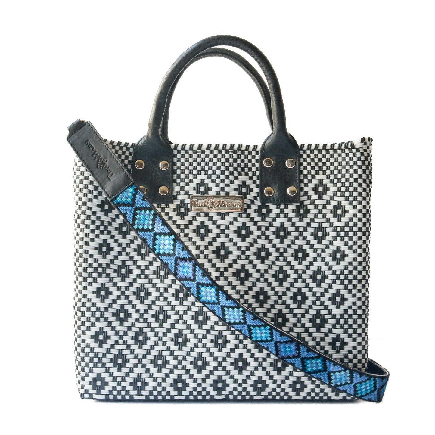 Panda Large Woven Crossbody Bag