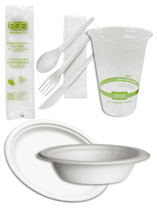 Party Kit: Plates, Cold Cups, Bowls, and Cutlery (50 Sets)