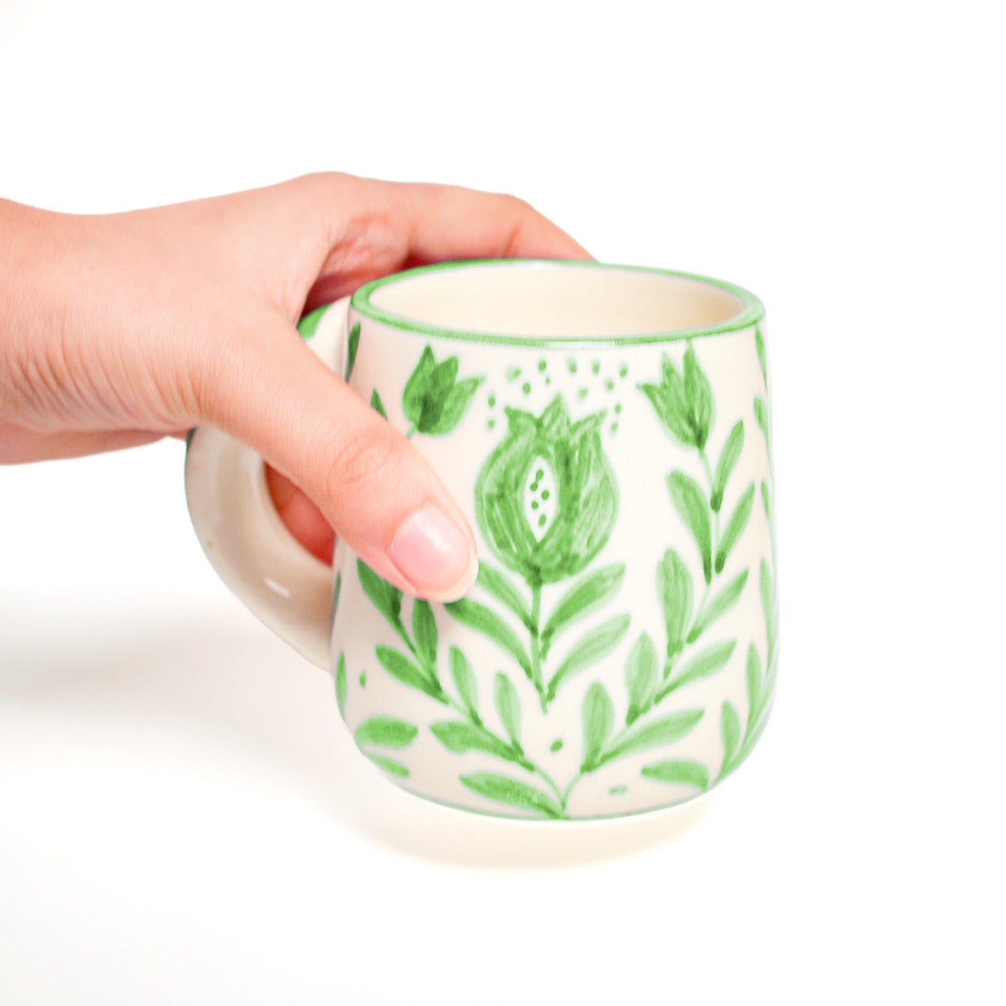 Green Anaar Coffee Mug- , 3.5 X 3 Inches (Set of 2)