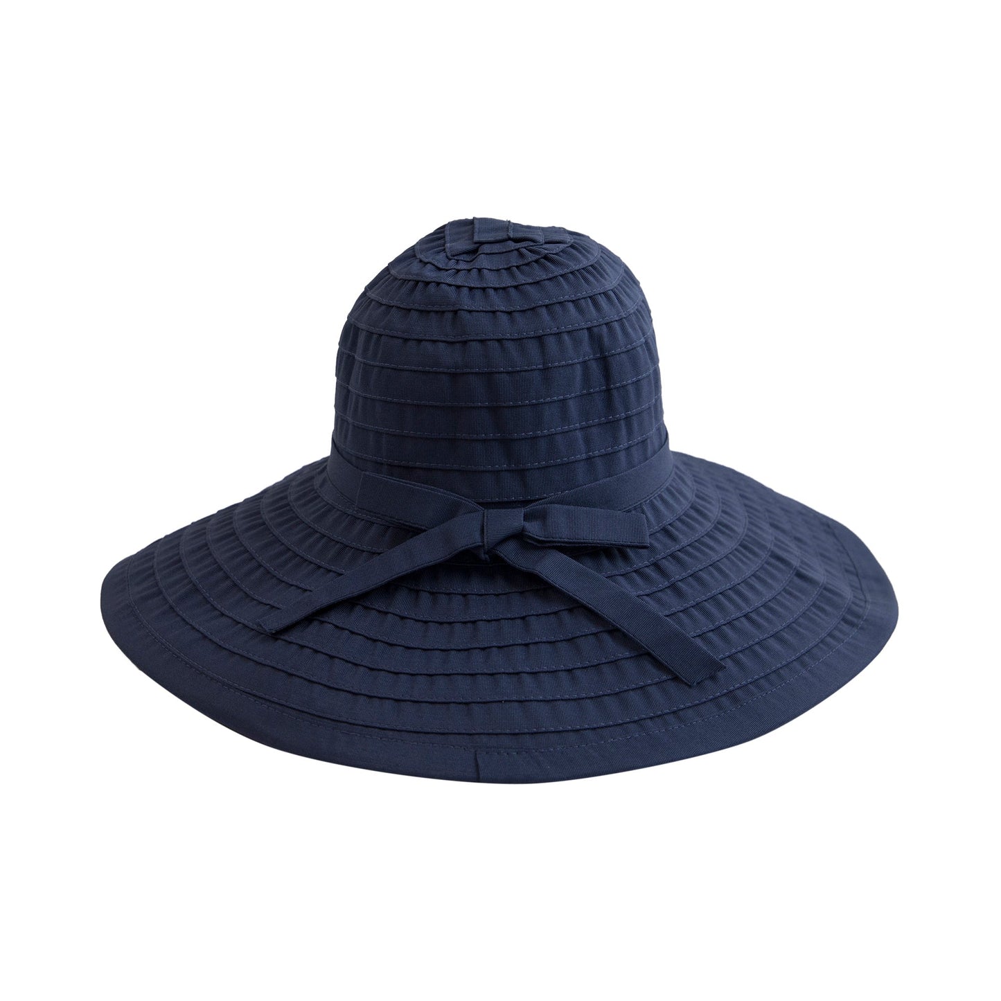 Women's Large Brim Ribbon Hat with a Bow