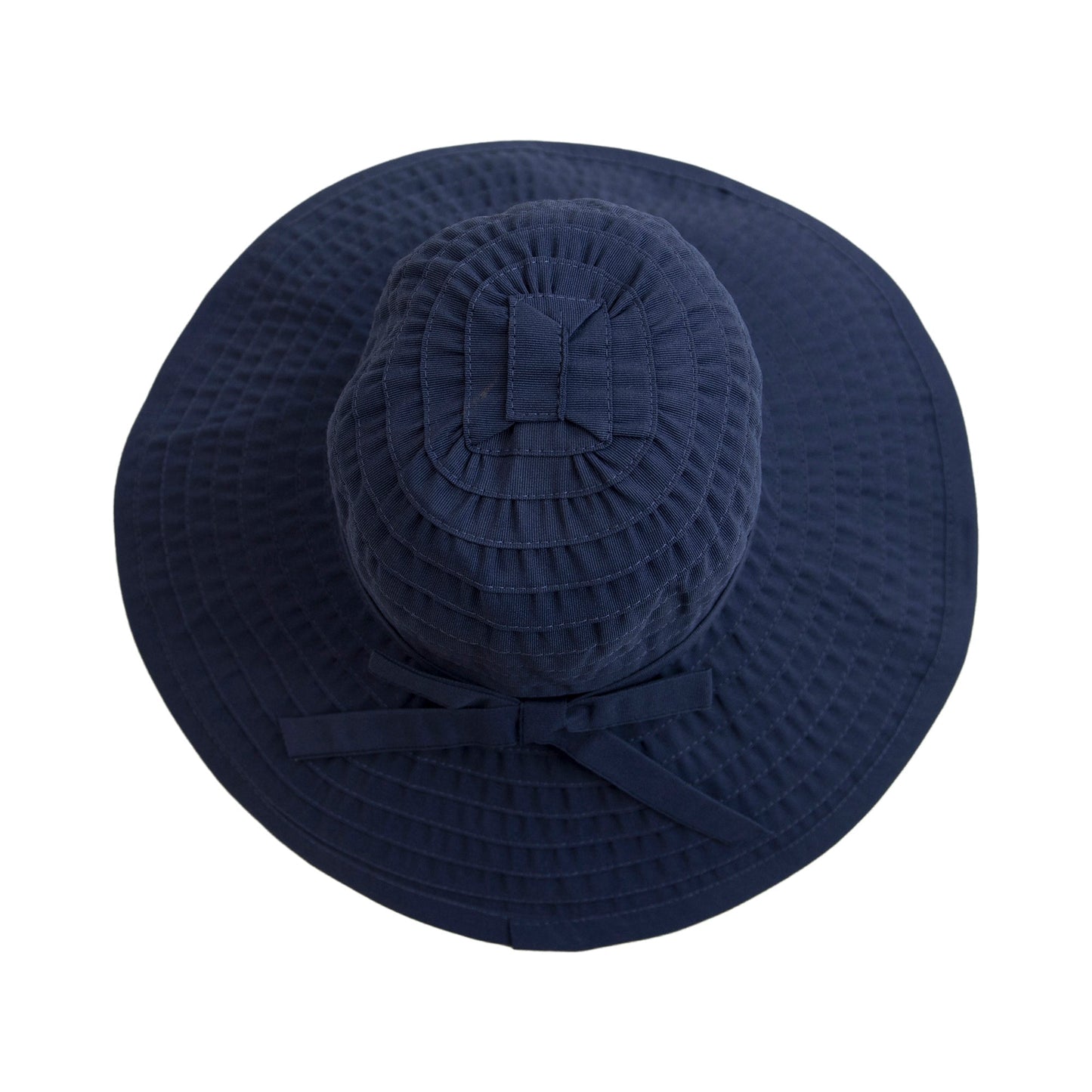 Women's Large Brim Ribbon Hat with a Bow