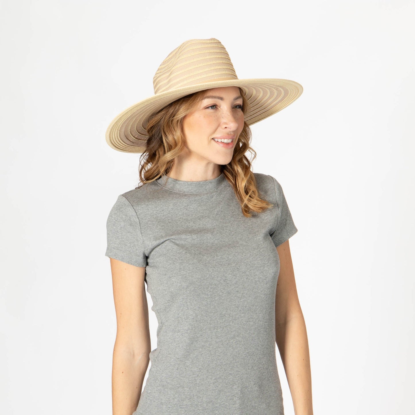 Renata - Wide Brim Cattleman's Crease Sun Hat