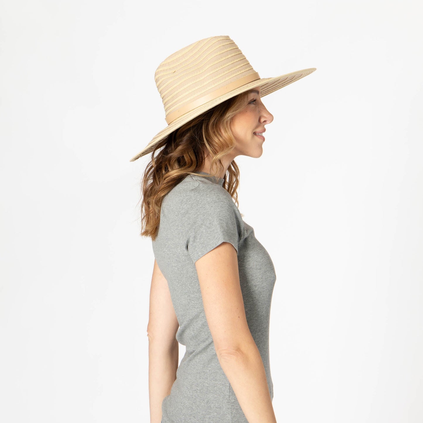 Renata - Wide Brim Cattleman's Crease Sun Hat