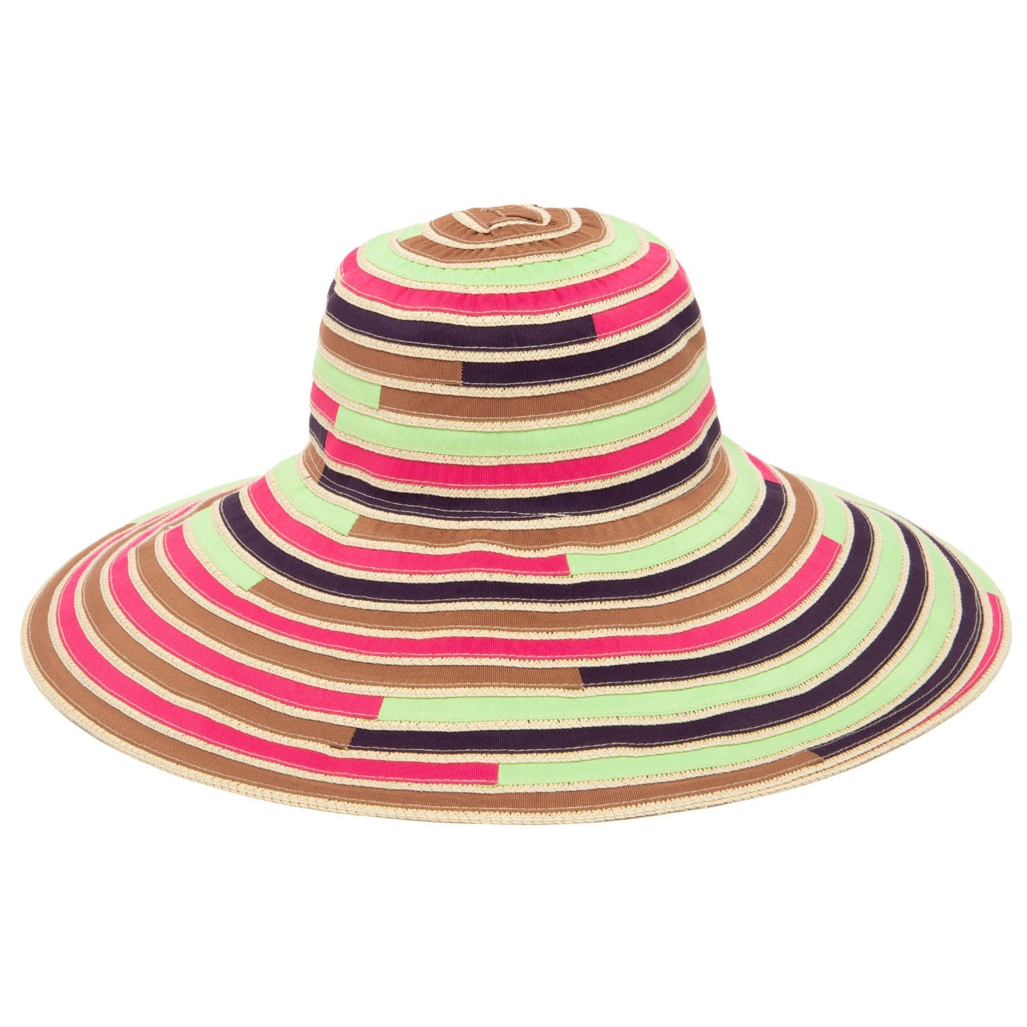 Women's Multi Colored Wide Brim Sun Hat