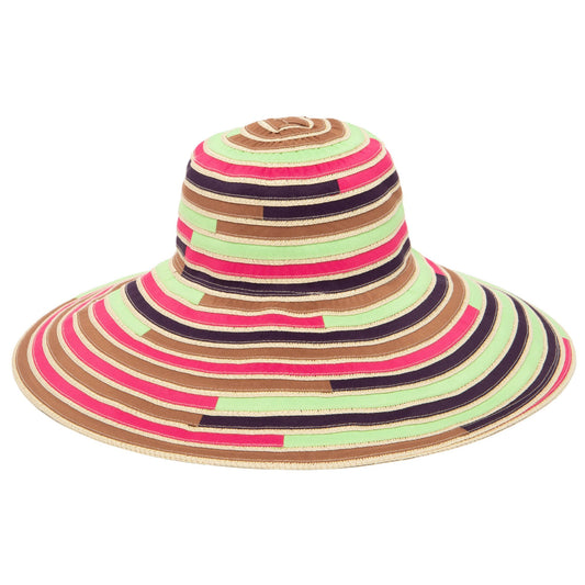 Women's Multi Colored Wide Brim Sun Hat