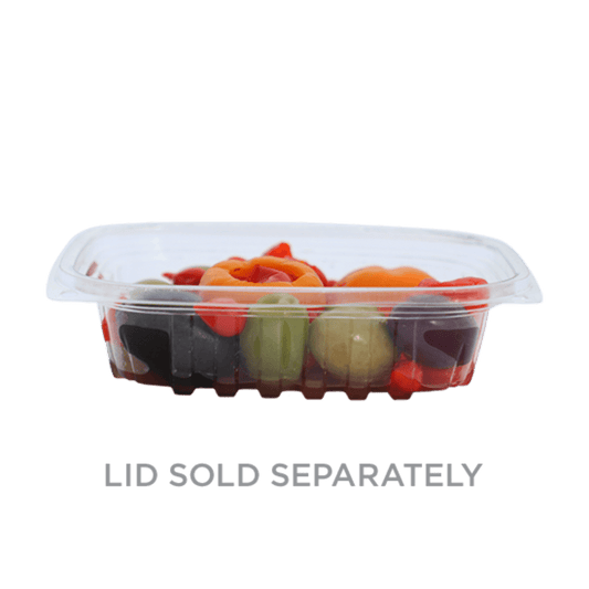 World Centric 8 oz Rectangular Deli, Clear (QTY:900)