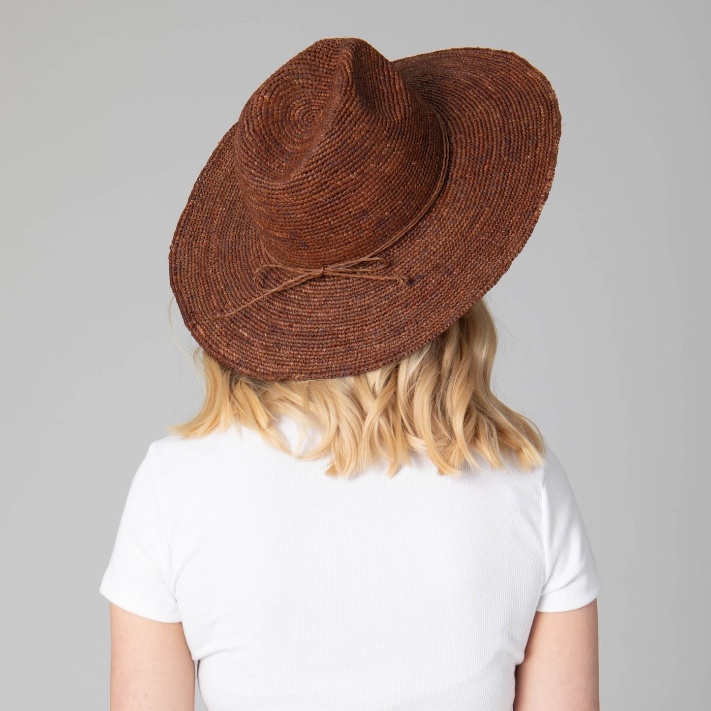 Marina Women's Crochet Raffia Fedora