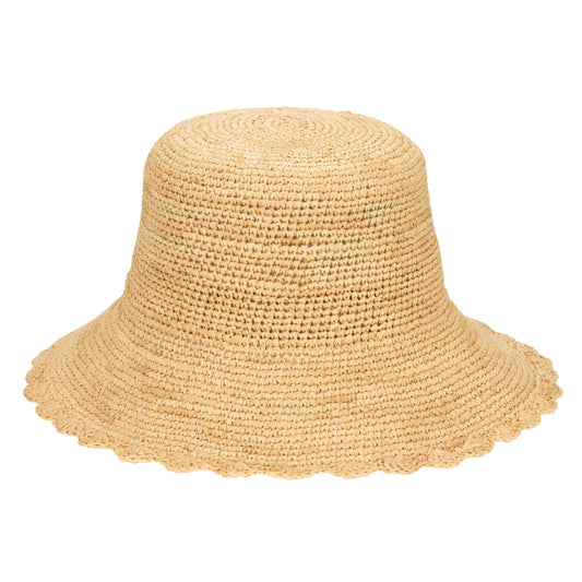 Sand Dollar - Hand Crochet Bucket Hat with Scalloped Brim