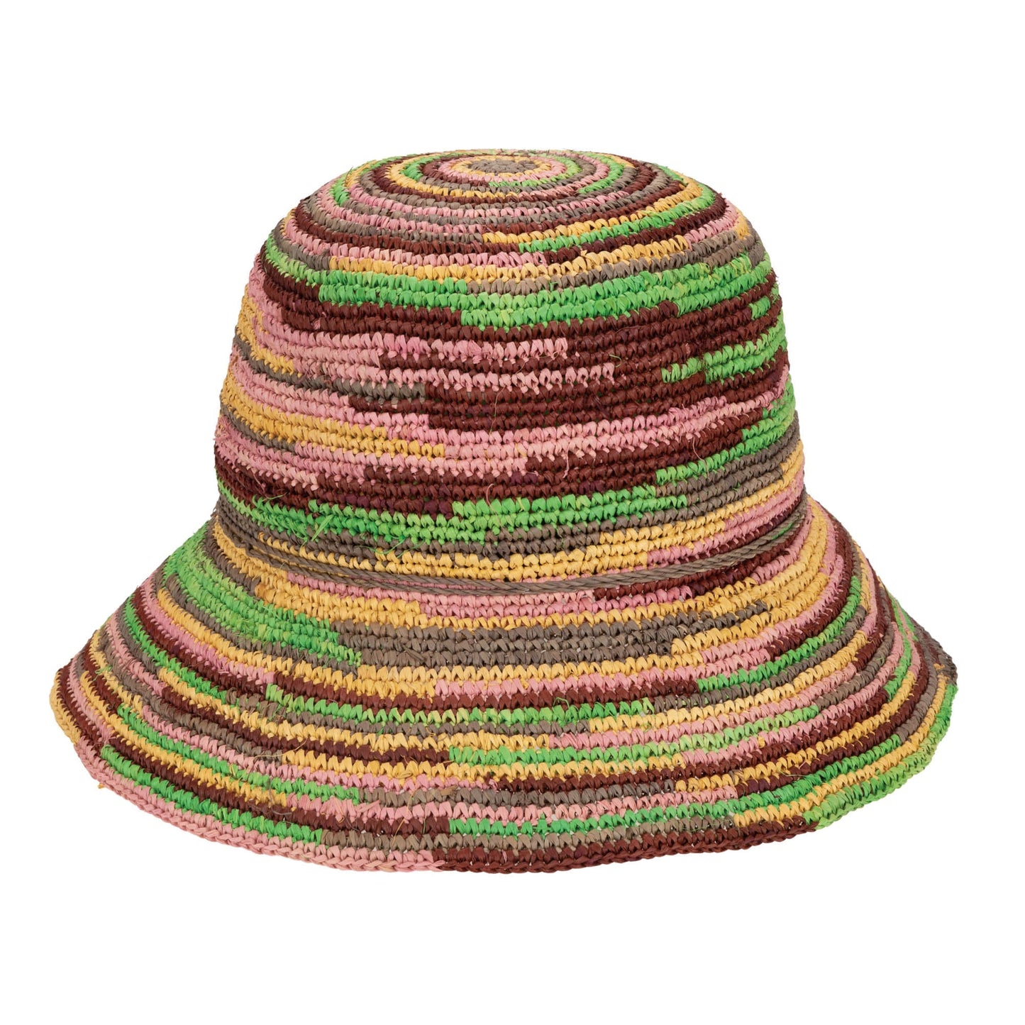 Iris - Women's Crochet Raffia Packable Bucket Hat (RHS3109)
