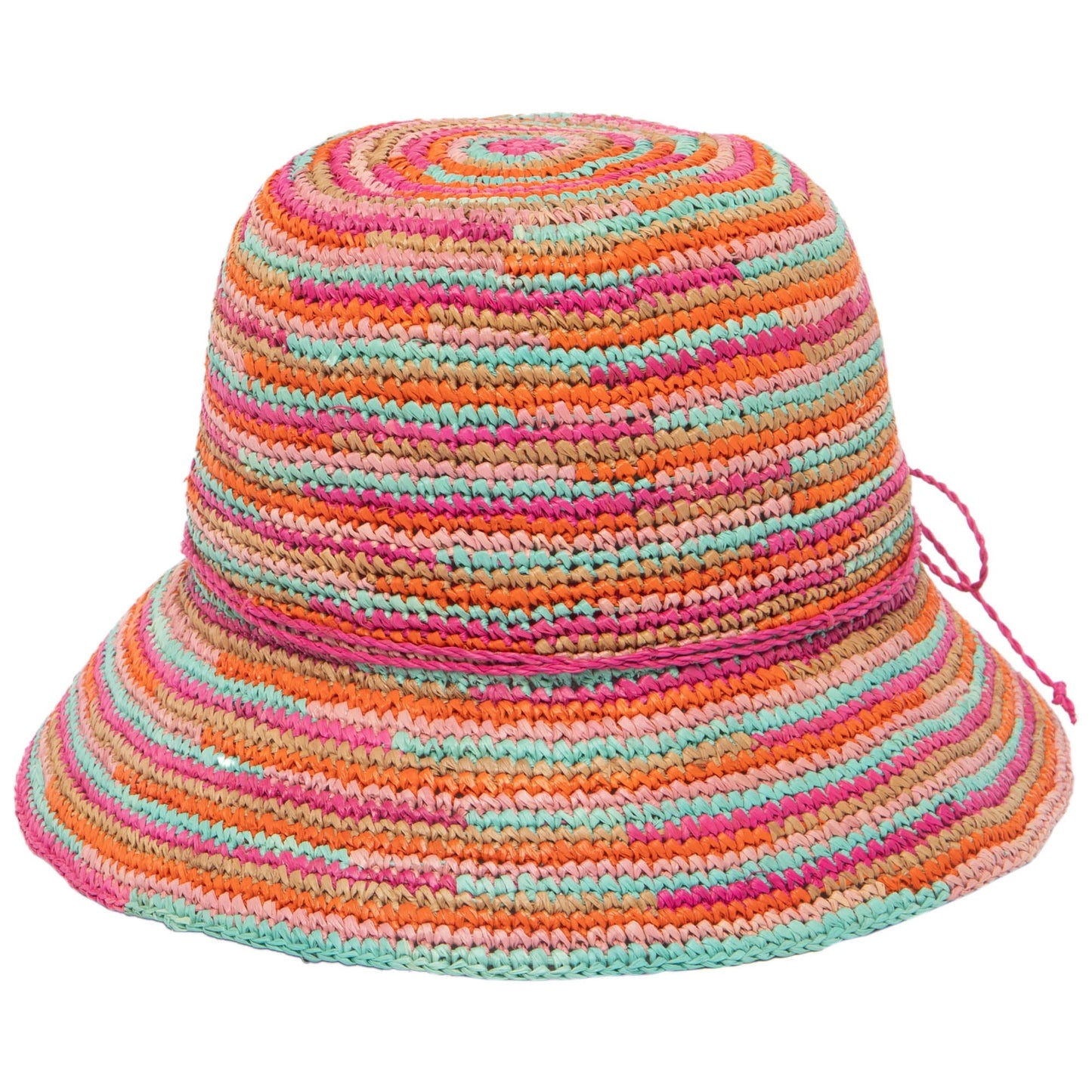 Iris - Women's Crochet Raffia Packable Bucket Hat (RHS3109)