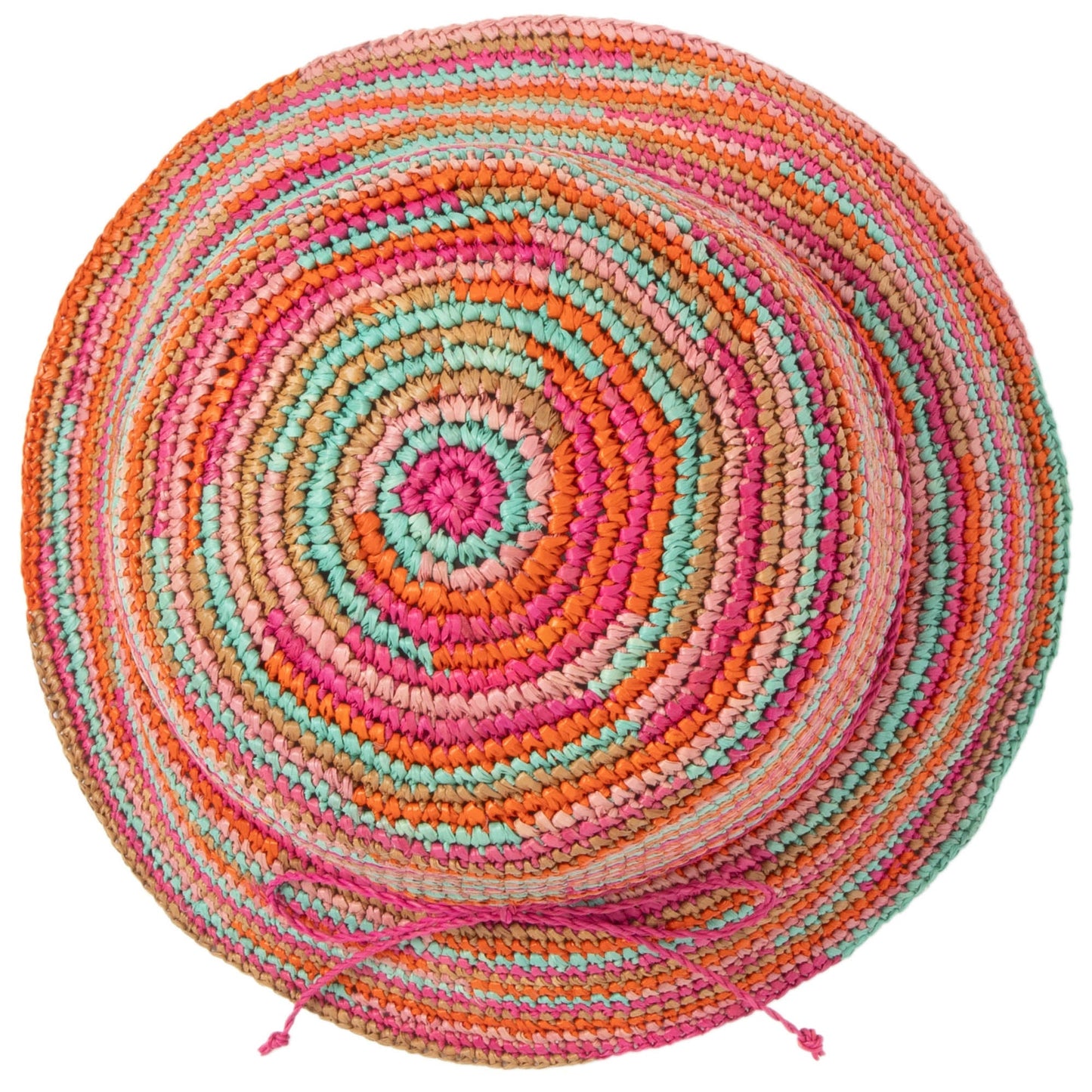 Iris - Women's Crochet Raffia Packable Bucket Hat (RHS3109)