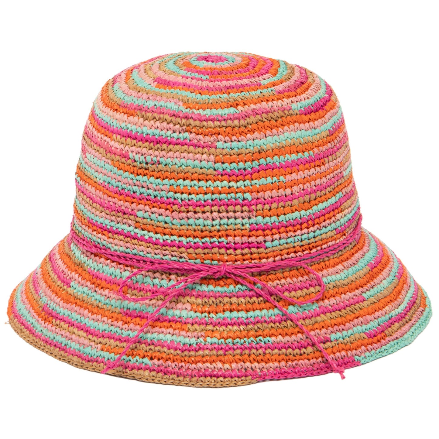 Iris - Women's Crochet Raffia Packable Bucket Hat (RHS3109)