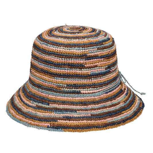 Iris - Women's Crochet Raffia Packable Bucket Hat (RHS3109)