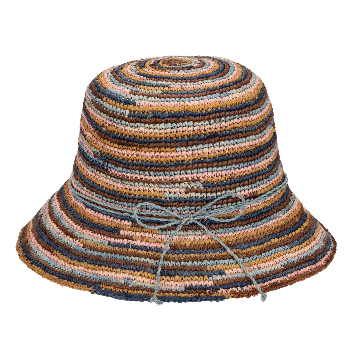 Iris - Women's Crochet Raffia Packable Bucket Hat (RHS3109)