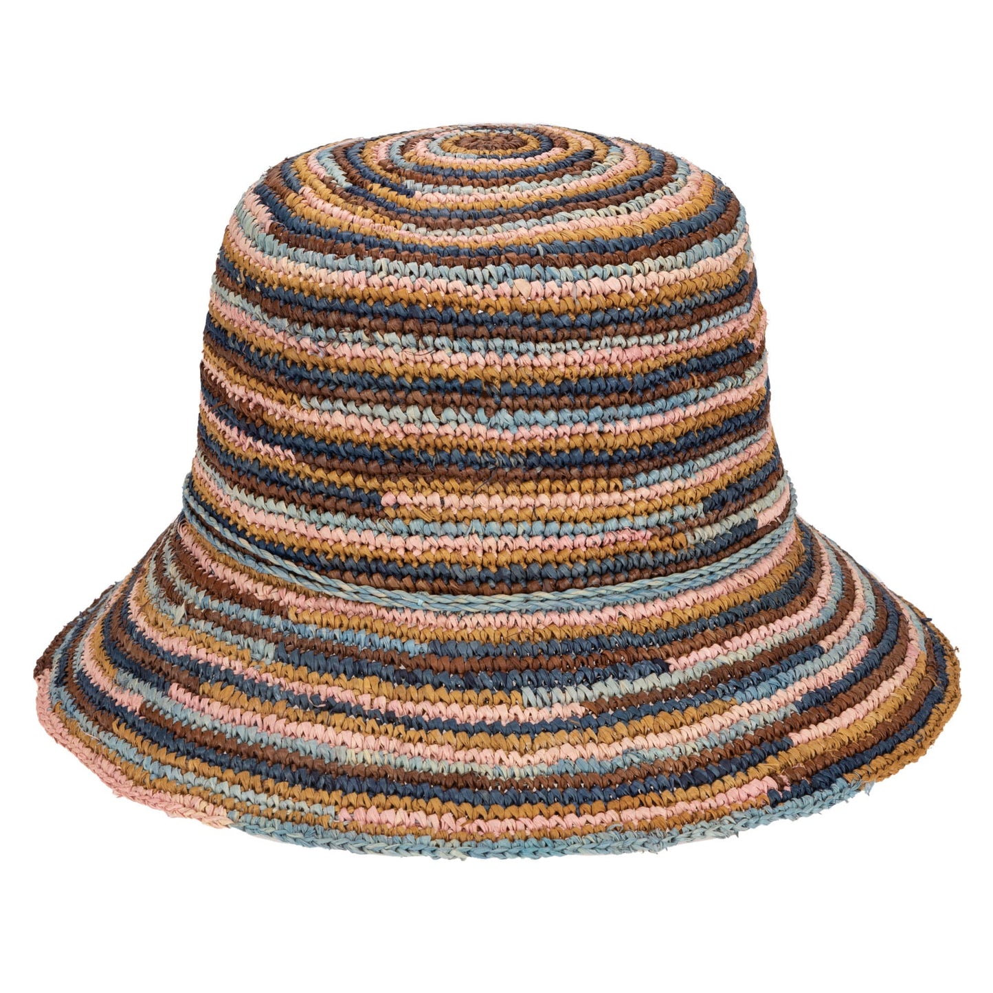 Iris - Women's Crochet Raffia Packable Bucket Hat (RHS3109)
