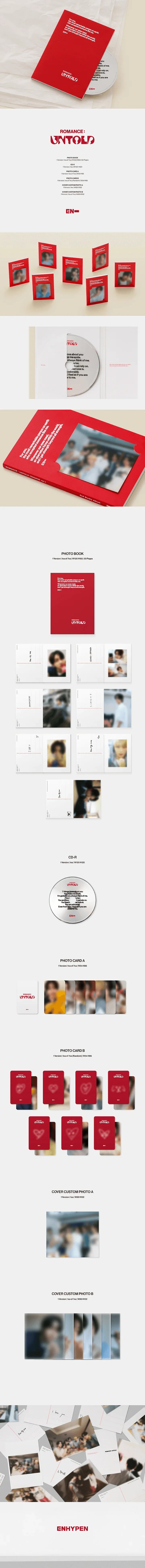 ENHYPEN 2nd Album - Romance: Untold (Engene Ver. Random) - Osadia Concept Store
