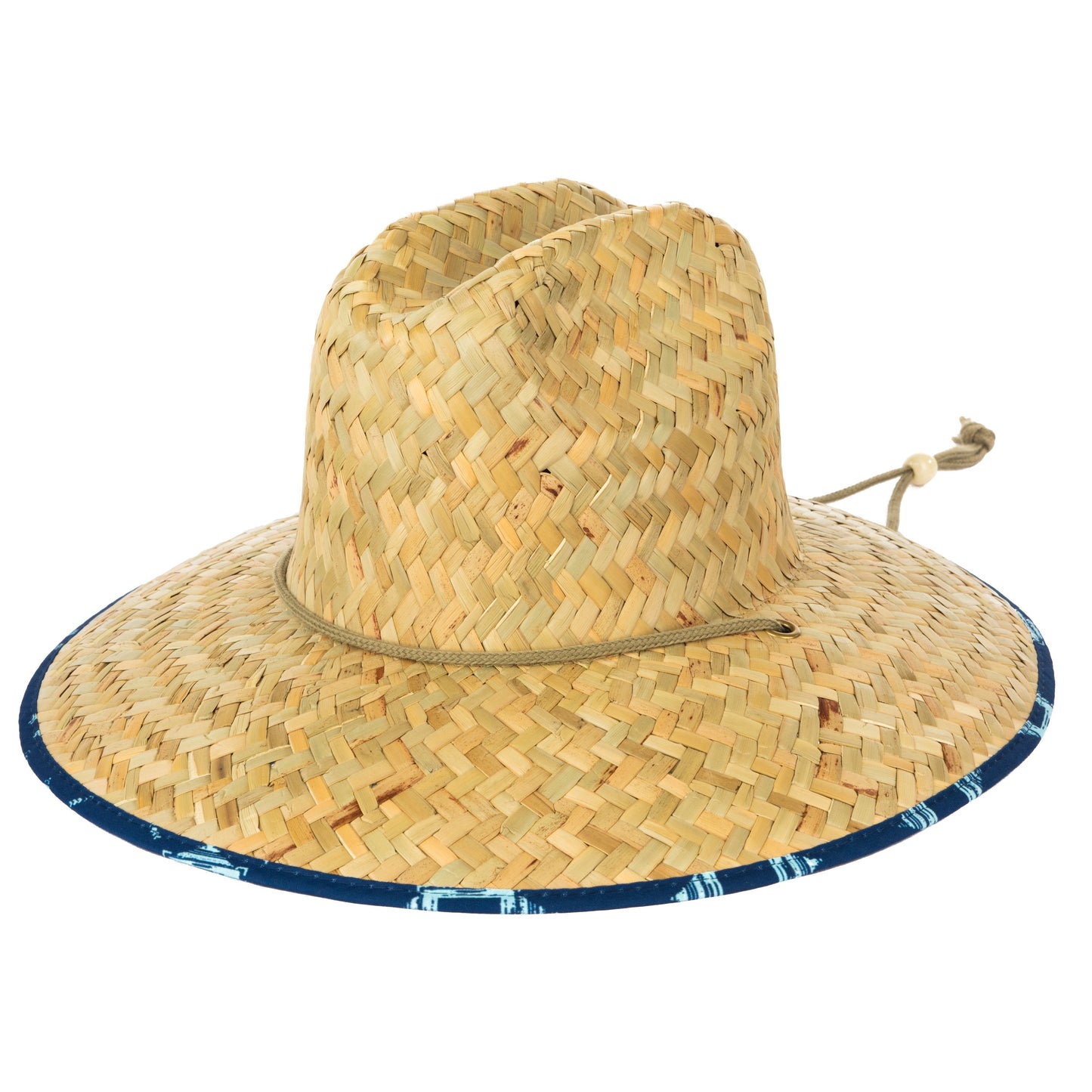 Camp - Men's rush straw lifeguard with under brim print and adjustable chin cord