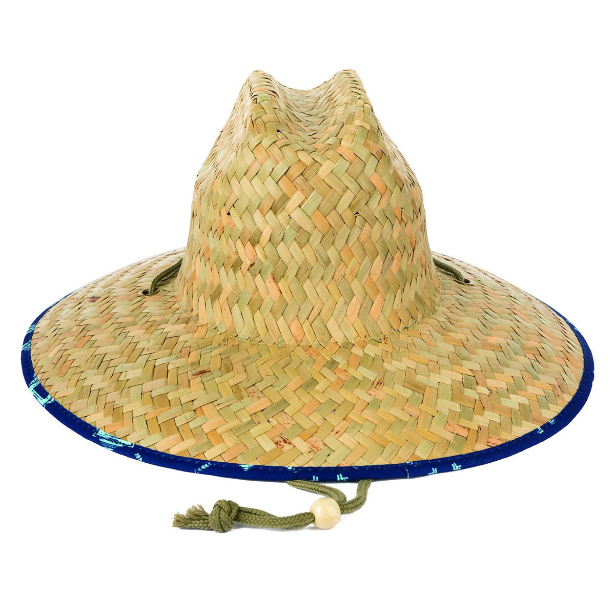 Camp - Men's rush straw lifeguard with under brim print and adjustable chin cord