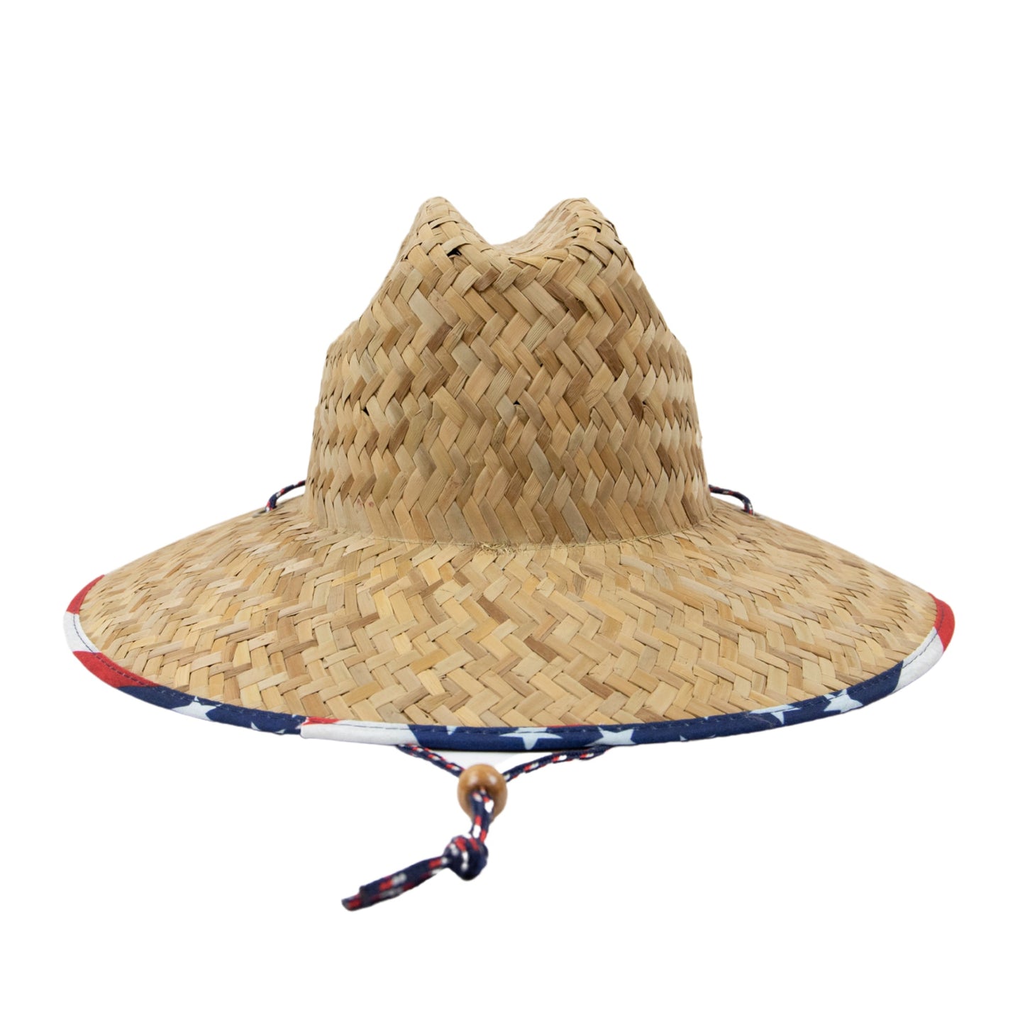 Camp - Men's rush straw lifeguard with under brim print and adjustable chin cord
