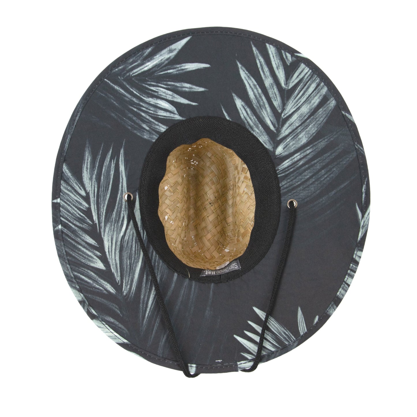 Mens Straw Lifeguard With Palm Print