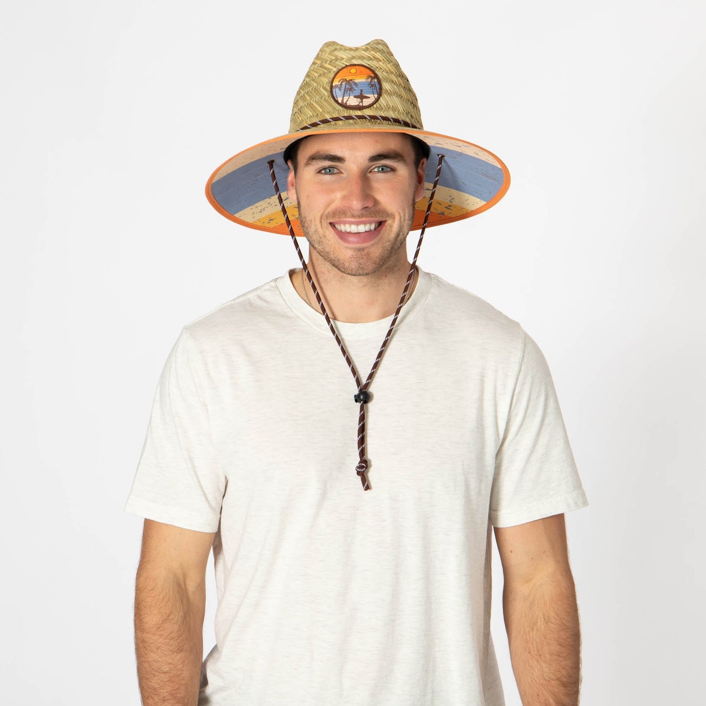 Men's Straw Lifeguard with Vintage Surf Patch