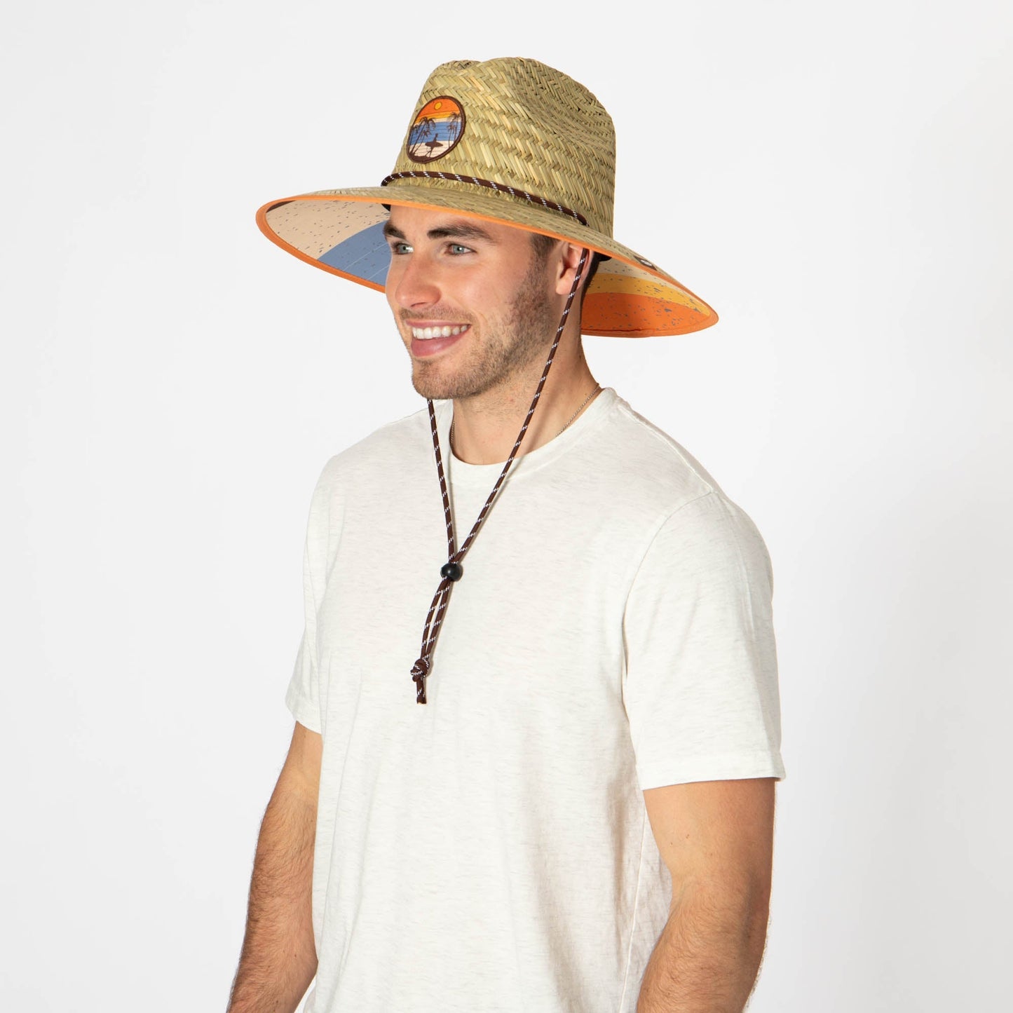 Men's Straw Lifeguard with Vintage Surf Patch
