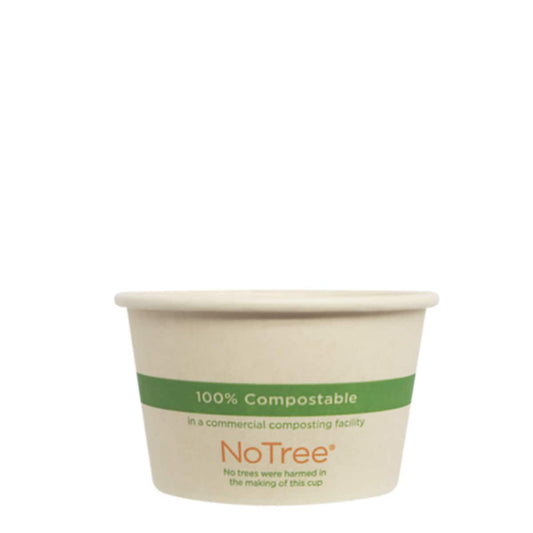 World Centric Compostable NoTree Paper Portion Cup, 4oz, Natural (QTY 1000), SKU SF-NT-4